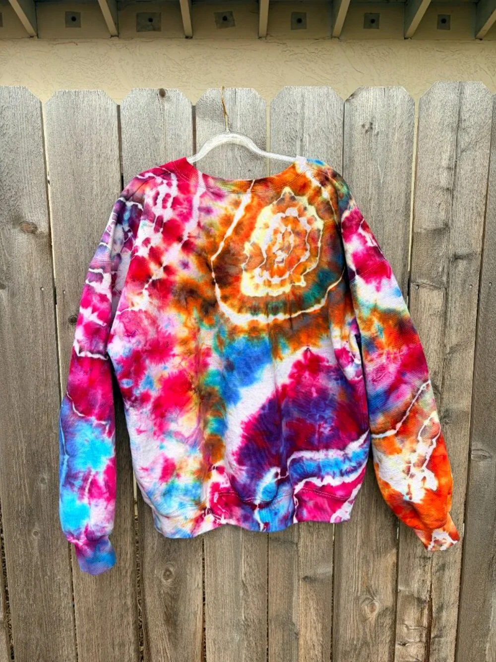 Handmade Ice Dyed Geode tie dye sweatshirt - Picture 5 of 8